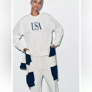 Zara USA Tennis Sweatshirt NWT